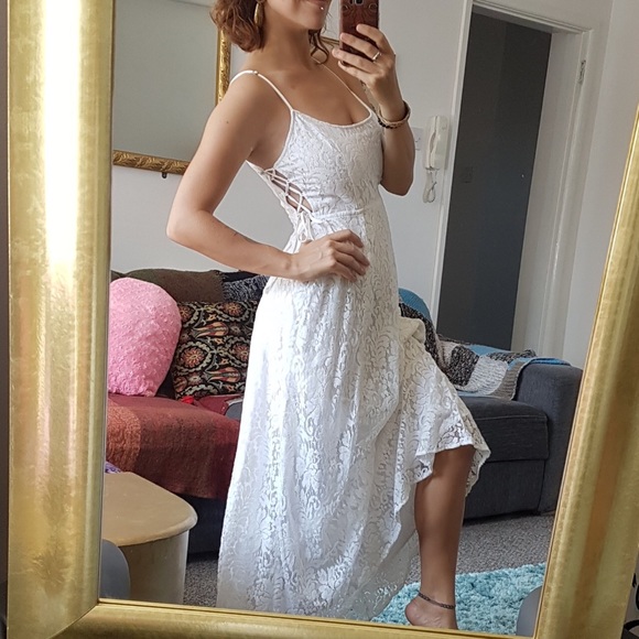 Hollister | Dresses | Rare Hollister Lace Corset Maxi Dress | Poshmark